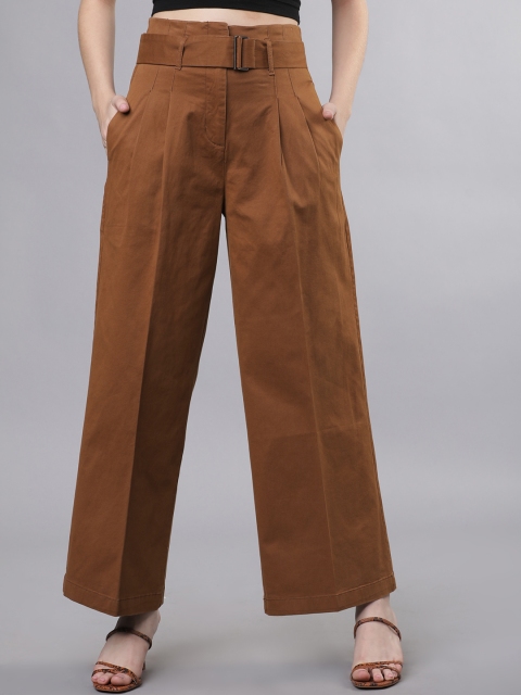 Tokyo Talkies Women Brown Regular Fit Solid Culottes