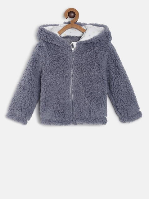 MINI KLUB Boys Grey Solid Tailored Jacket