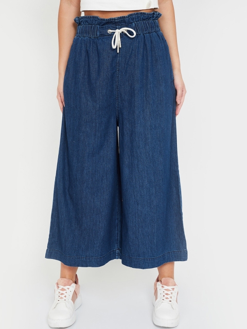 Ginger by Lifestyle Women Blue Flared Mid-Rise Clean Look Jeans