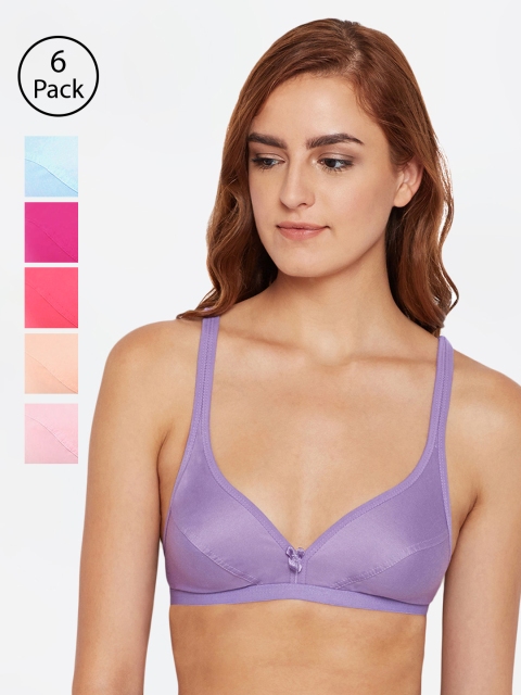 Bodycare Assorted Pack Of 6 Non-Wired Non Padded Everyday Bra