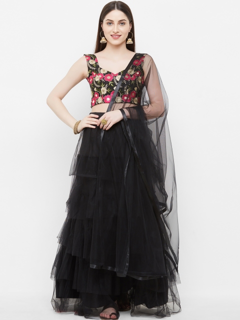 Aasvaa Black & Pink Embroidered Semi-Stitched Lehenga & Unstitched Blouse with Dupatta
Aasvaa Black & Pink Embroidered Semi-Stitched Lehenga & Unstitched Blouse with Dupatta