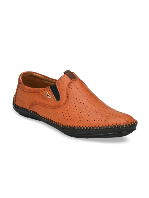 AfroJack Men Tan Slip-On Sneakers