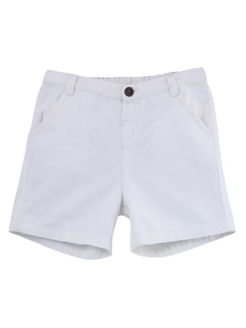 Beebay Boys Off-White Solid Regular Fit Regular Shorts 
Beebay Boys Off-White Solid Regular Fit Regular Shorts