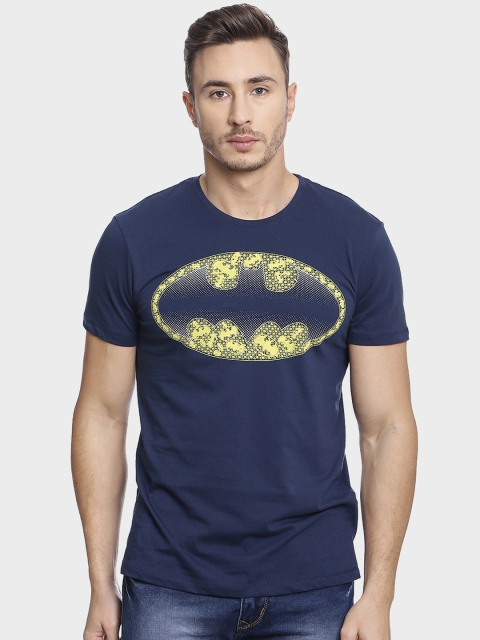 Free Authority Batman featured Blue Tshirt for Men, Navy blue