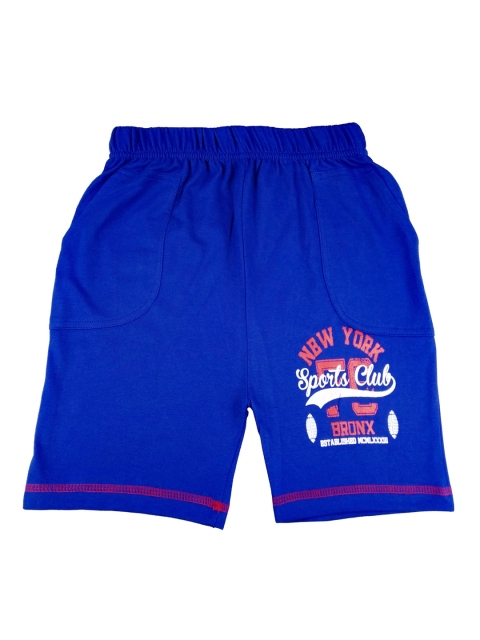 SWEET ANGEL Boys Blue Printed Regular Fit Regular Shorts