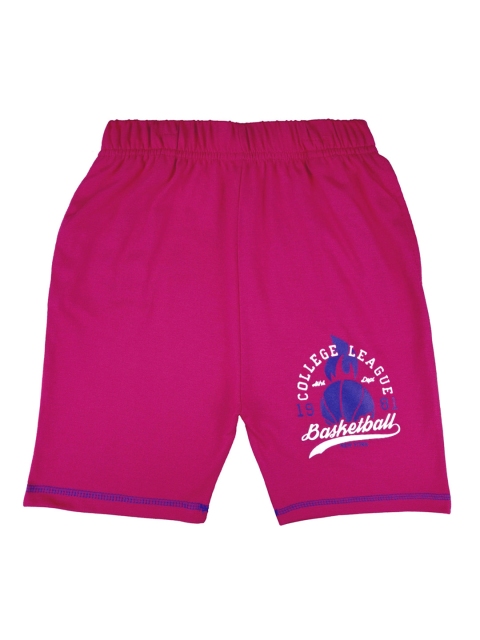 SWEET ANGEL Boys Pink Printed Regular Fit Regular Shorts