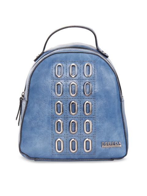 ESBEDA Women Blue Metallic Detail Backpack