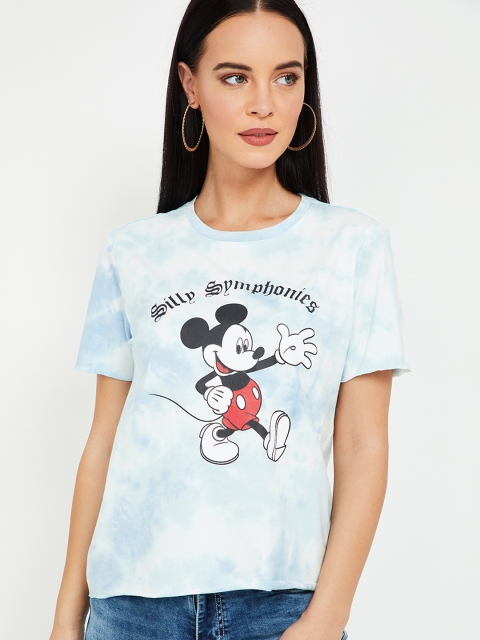 Ginger by Lifestyle Women Blue Printed A-Line Top