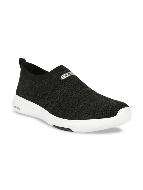 Campus Men Black & Grey Soldier Walking Shoes
