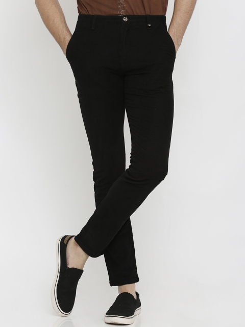 Rex Straut Jeans Men Brown Slim Fit Solid Regular Trousers