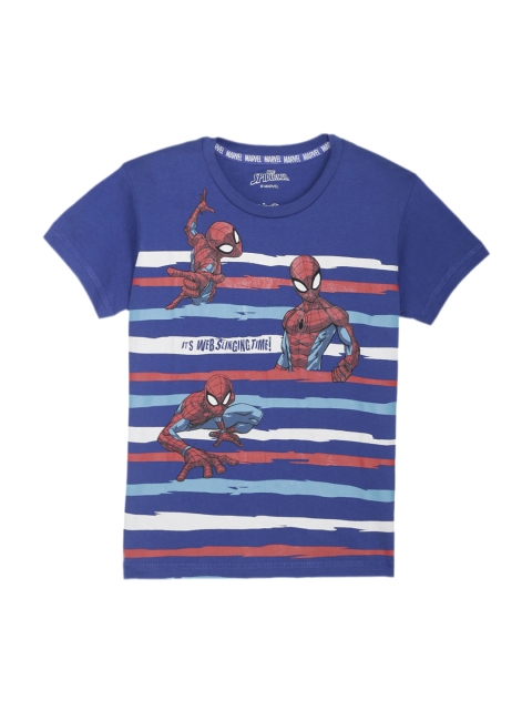Kids Ville Spiderman featured Blue Tshirt for Boys