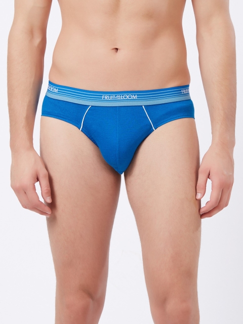 Fruit of the loom Men Blue Solid Hip Briefs MHB05-A1S4