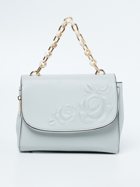 CODE by Lifestyle Grey Textured Handheld Bag