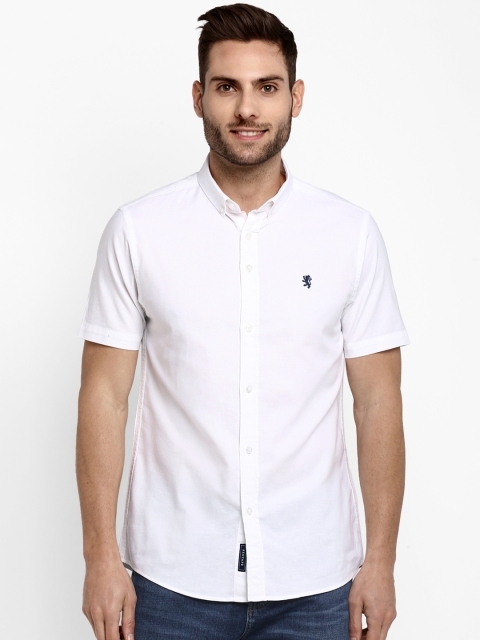Red Tape Men White Smart Regular Fit Solid Casual Shirt