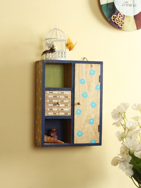 RANGRAGE Brown & Blue Hand Painted Trinket Organizer