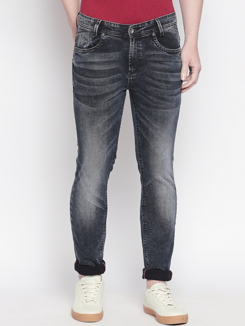 Mufti Men Grey Regular Fit Mid-Rise Clean Look Stretchable Jeans