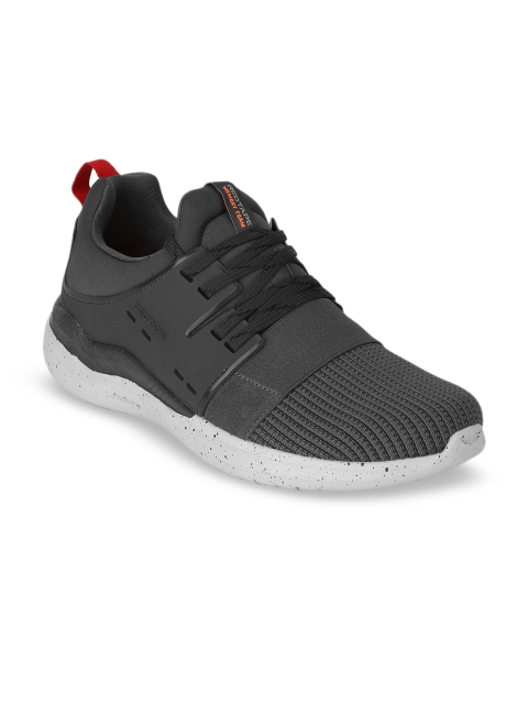 Red Tape Men Charcoal Textile Memory Foam Walking Shoes