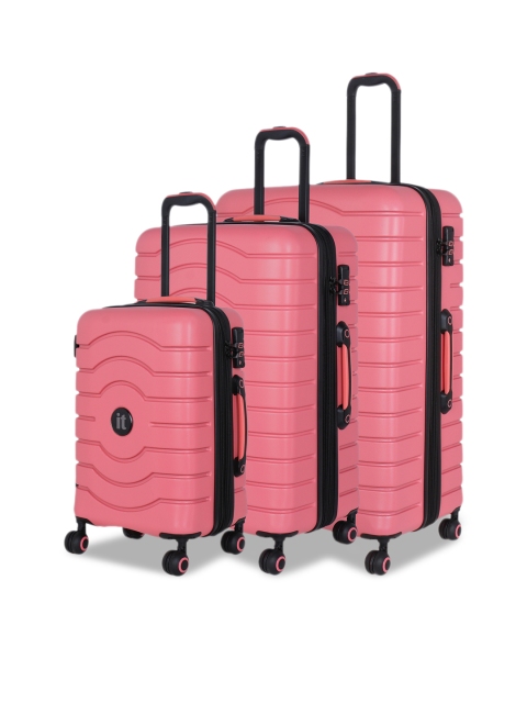 IT luggage Set Of 3 Pink Intervolve 360-Degree Rotation Hard-Sided Trolley Suitcases
IT luggage Set Of 3 Pink Intervolve 360-Degree Rotation Hard-Sided Trolley Suitcases