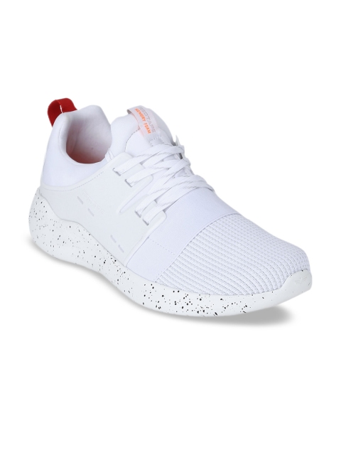 Red Tape Men White Textile Memory Foam Walking Shoes