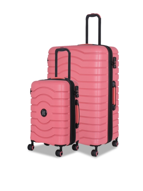 IT luggage Set Of 2 Pink Intervolve 360-Degree Rotation Hard-Sided Trolley Suitcases
IT luggage Set Of 2 Pink Intervolve 360-Degree Rotation Hard-Sided Trolley Suitcases