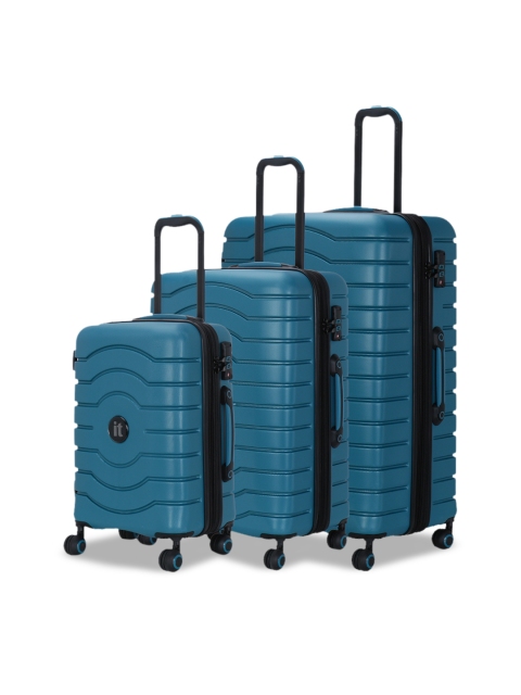 IT luggage Set Of 3 Blue 360 Degree Rotation Intervolve Hard-Sided Trolley Suitcases
IT luggage Set Of 3 Blue 360 Degree Rotation Intervolve Hard-Sided Trolley Suitcases