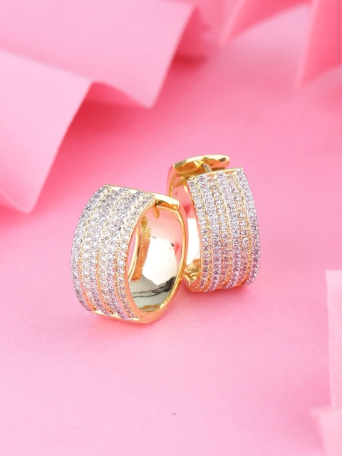 Tistabene Gold-Plated Contemporary Hoop Earrings