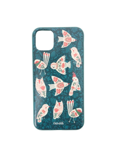 Chumbak Teal Green & White Birdy Diaries iPhone 11 Case Cover