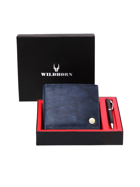 WildHorn Men Blue & Black RFID Protected Genuine Leather Wallet & Pen Accessory Gift Set
WildHorn Men Blue & Black RFID Protected Genuine Leather Wallet & Pen Accessory Gift Set