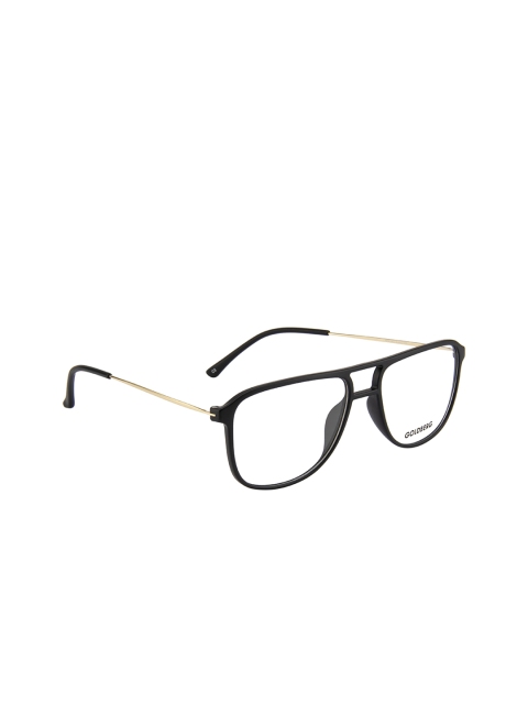 Gold Berg Unisex Black Solid Full Rim Rectangle Frames GB-NSP1001_C3