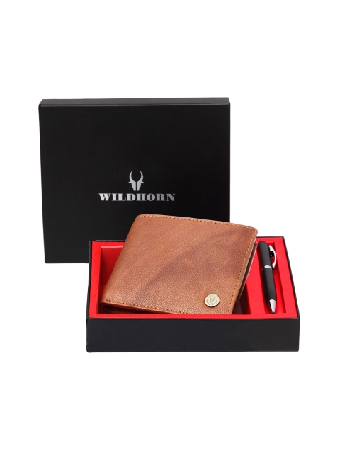 WildHorn Men Tan Brown & Black RFID Protected Genuine Leather Wallet & Pen Accessory Gift Set
WildHorn Men Tan Brown & Black RFID Protected Genuine Leather Wallet & Pen Accessory Gift Set