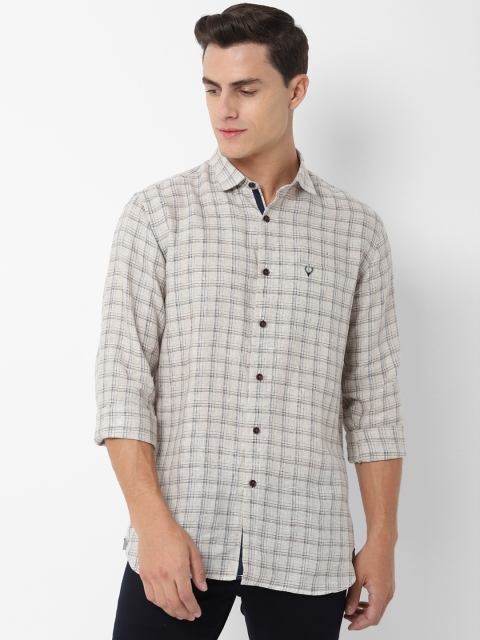 Allen Solly Men Cream-Coloured & Grey Sport Slim Fit Checked Pure Linen Casual Shirt
Allen Solly Men Cream-Coloured & Grey Sport Slim Fit Checked Pure Linen Casual Shirt