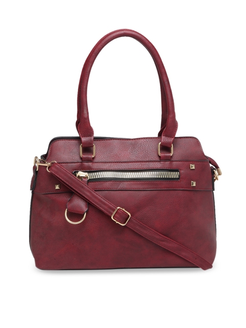 Ladida Maroon Solid Handheld Bag
