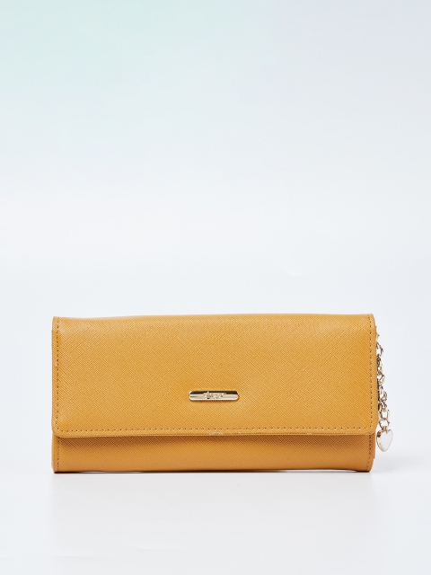 Ginger by Lifestyle Women Mustard Yellow Solid Envelope
