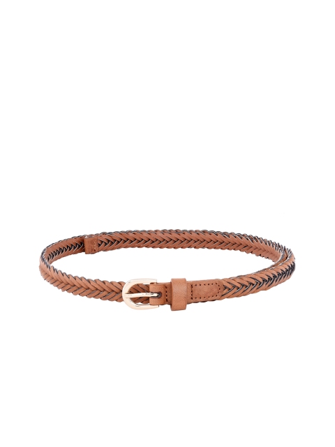 Lavie Women Tan Brown Woven Design Belt
