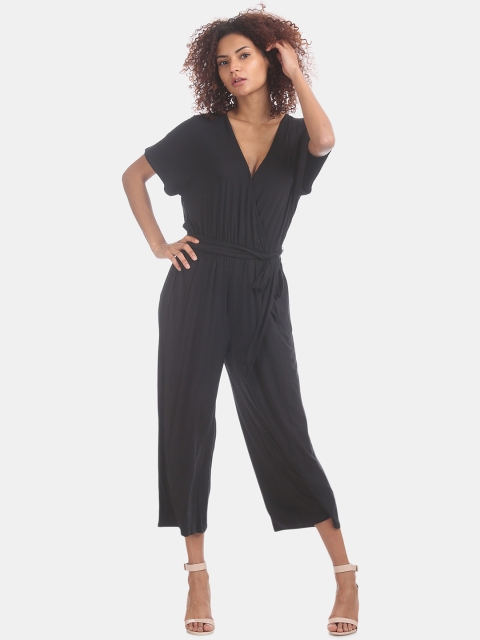 GAP Women Black Solid Culotte Jumpsuit