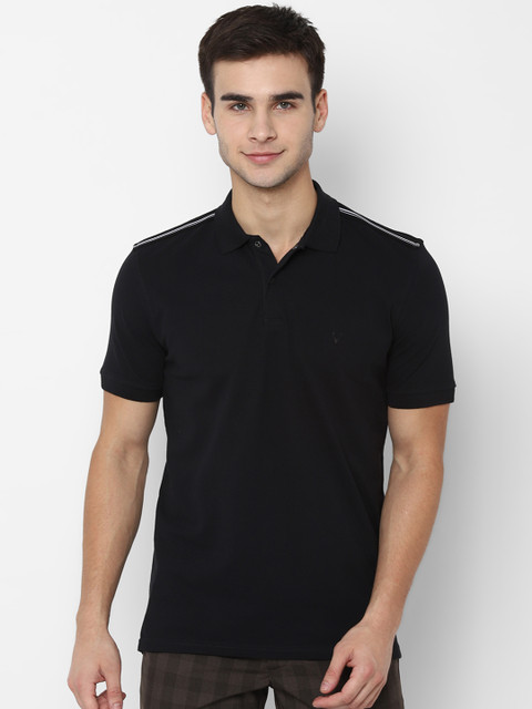 Allen Solly Men Black Solid Polo Collar T-shirt 
Allen Solly Men Black Solid Polo Collar T-shirt