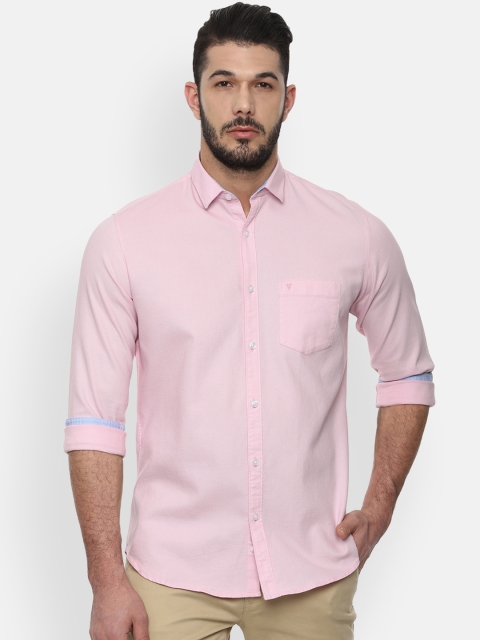Van Heusen Sport Men Pink Slim Fit Solid Casual Shirt
