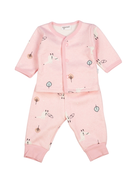 MeeMee Kids Pink & Blue Printed Night suit
