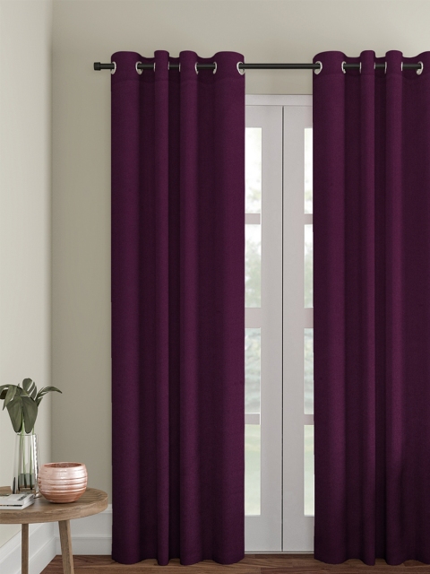 eyda Purple Single Room Blackout Door Curtain