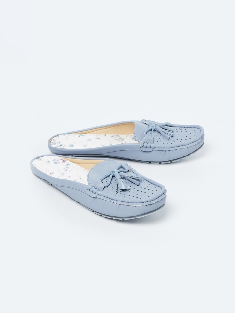Ginger by Lifestyle Women Blue Laser Cuts Mules