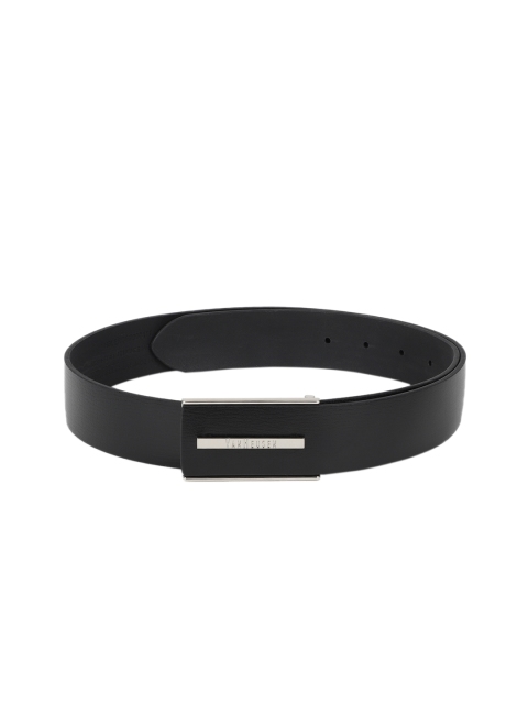 Van Heusen Men Black Leather Solid Belt