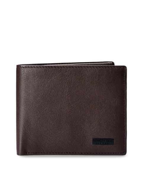 Kenneth Cole Men Coffee Brown Solid Two Fold Wallet