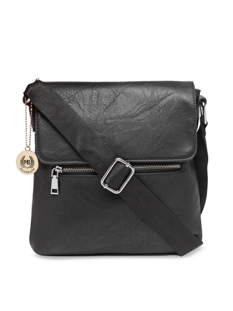 Moedbuille Black Textured Sling Bag