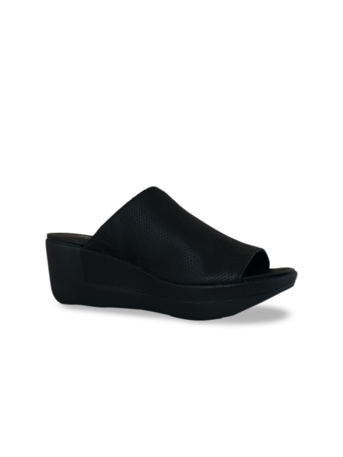 Kenneth Cole Women Black Solid Leather Wedges