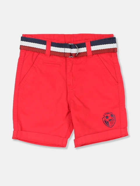 Cherokee Boys Red Solid Regular Fit Regular Shorts