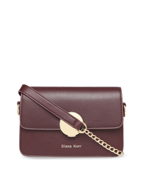 Diana Korr Burgundy Solid Sling Bag