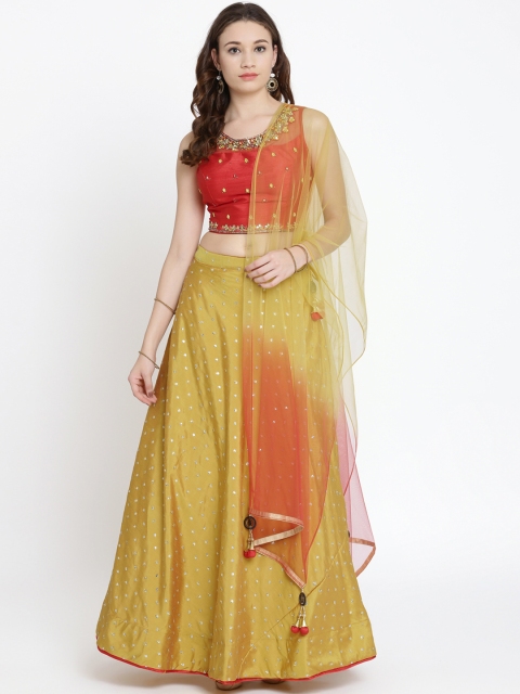 Koskii Mustard Yellow & Pink Embellished Ready to Wear Lehenga & Blouse with Dupatta
Koskii Mustard Yellow & Pink Embellished Ready to Wear Lehenga & Blouse with Dupatta
