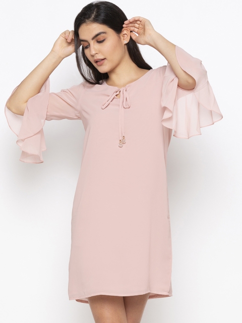 Iti Women Pink Solid A-Line Dress