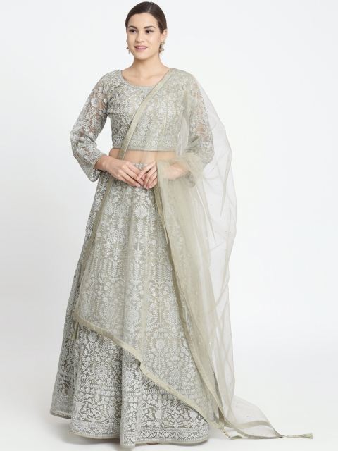 Koskii Grey Ready to Wear Lehenga & Blouse with Dupatta