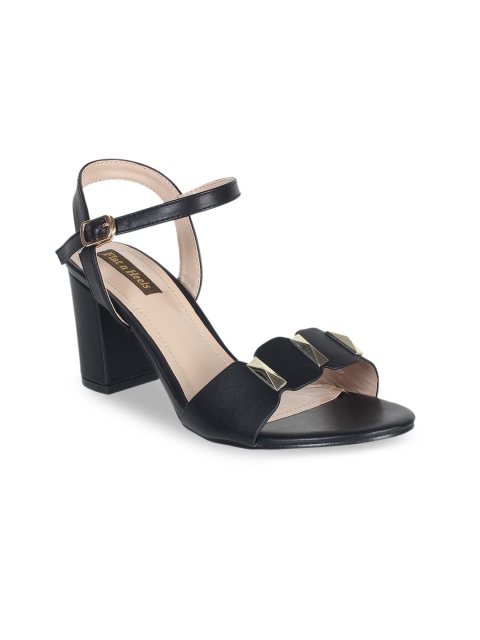 Flat n Heels Women Black Solid Heels